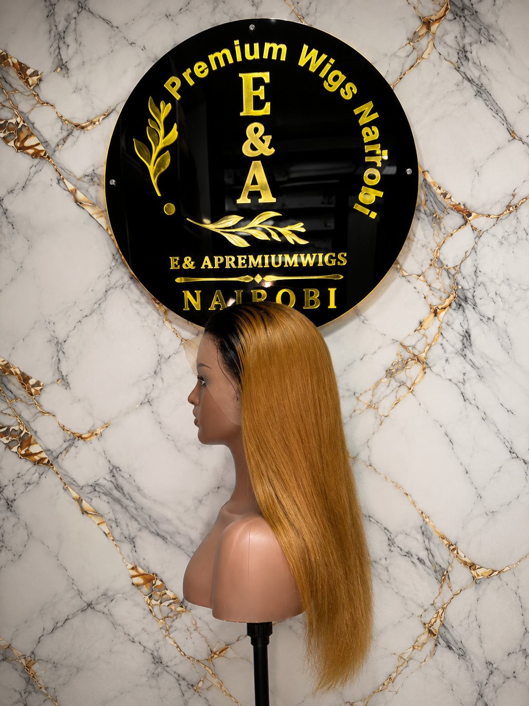 18-Inch Ombre Bone Straight Wig